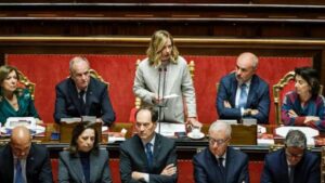 Giorgia Meloni in Senato