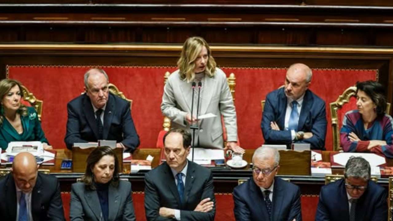 Giorgia Meloni in Senato