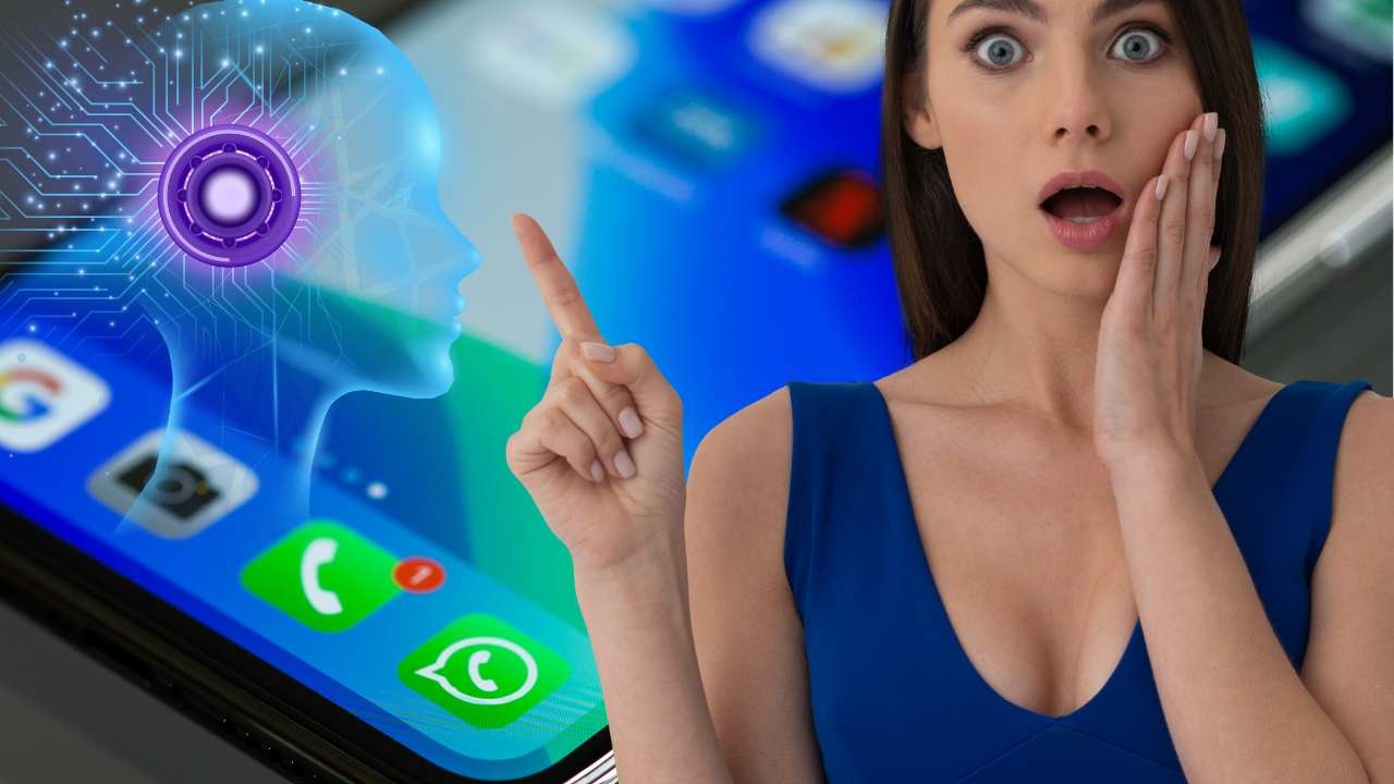 Donna preoccupata con smartphone