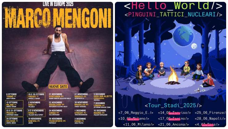 I concerti di Marco Mengoni e Pinguini Tattici Nucleari - adginforma.it - 20250619