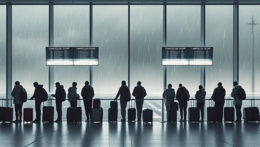 Aeroporto affollato