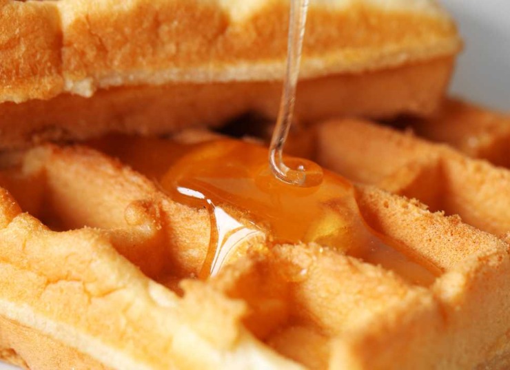 Waffel con miele